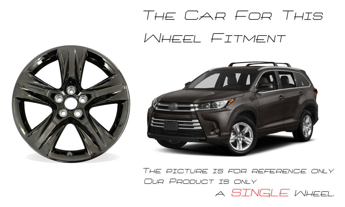 NEW Single 19" Dark Chrome Wheel for 2017-2019 Toyota Highlander OEM Style Factory Alloy Rim